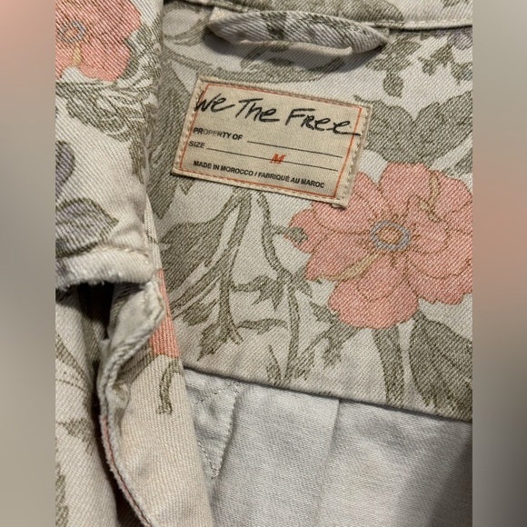 Free People floral denim oversized jacket - Picture 4 of 4